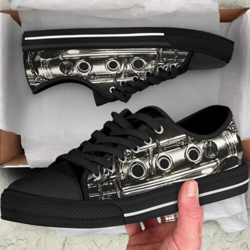 Clarinet Shortcut Low Top Music Fashion Shoes Gift Low Top Shoes Canvas Print Lowtop Casual Shoes Gift For Adults