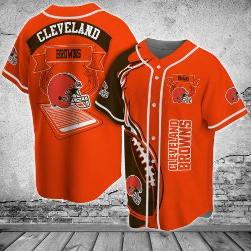 Cleveland Browns NFL Baseball Jersey Shirt With Classic Design  For Men And Women