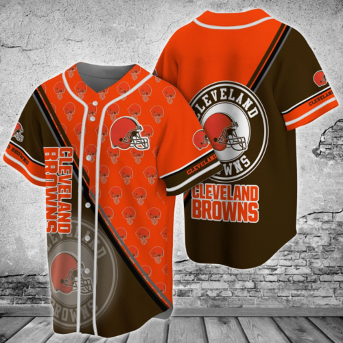 Cleveland Browns NFL Baseball Jersey Shirt With Player Name and Number  For Men Women