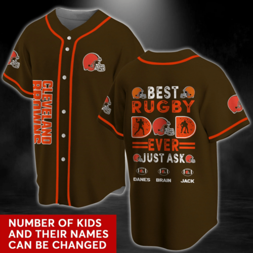Cleveland Browns NFL Baseball Jersey Shirt Personalized Name and Number For Men Women