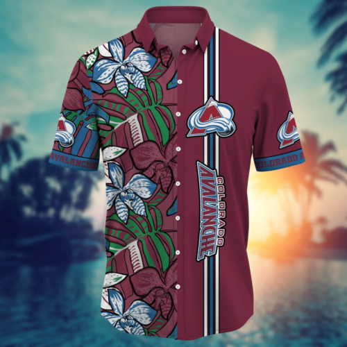 Colorado Avalanche NHL Flower Hawaii Shirt  For Fans, Summer Football Shirts