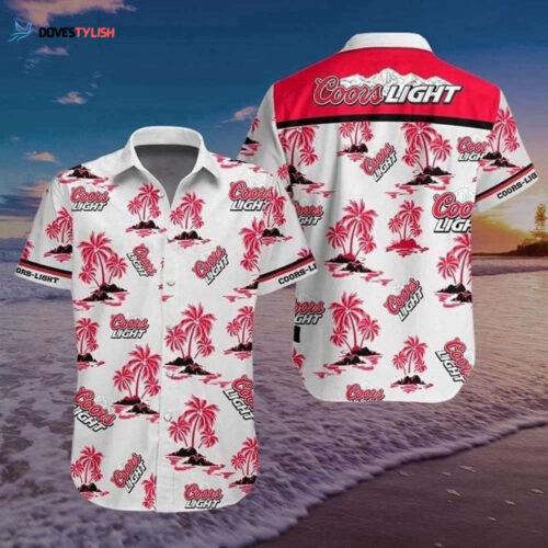 Coors Light Beer Palm Trees  Hawaiian Shirt For Men Anđ Women