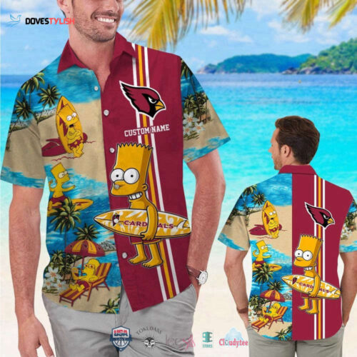 Custom Name Cincinnati Bengals Bart Simpson Hawaiian Shirt For Men Women