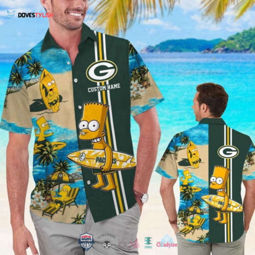 Custom Name Detroit Lions Bart Simpson Hawaiian Shirt For Men Women