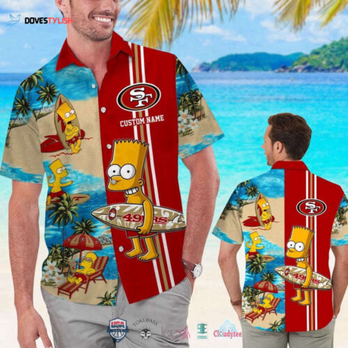 Custom Name Green Bay Packers Bart Simpson Hawaiian Shirt For Men Women