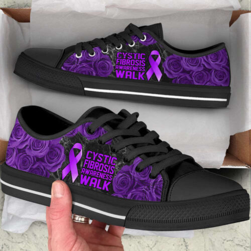 Cystic Fibrosis Shoes Awareness Walk Low Top Shoes Canvas Shoes, Best Gift For Men And Women