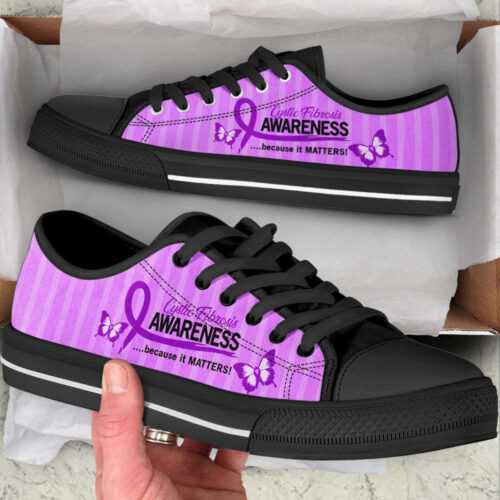 Cystic Fibrosis Shoes Because It Matters Low Top Shoes Canvas Shoes,  Best Gift For Men And Women