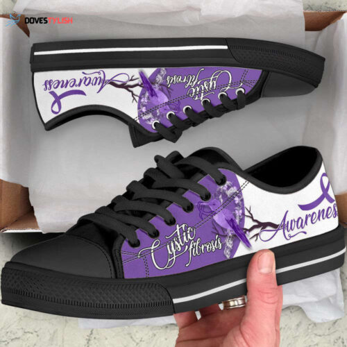 Cystic Fibrosis Shoes Hummingbird Low Top Shoes Canvas Shoes,  Best Gift For Men And  Women