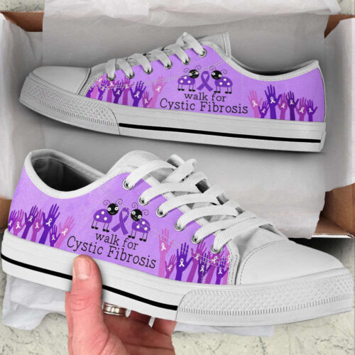 Cystic Fibrosis Shoes Walk For Low Top Shoes Canvas Shoes,  Best Gift For Men And Women