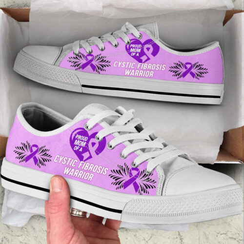 Cystic Fibrosis Shoes Warrior Low Top Shoes Canvas Shoes,  Best Gift For Men And Women
