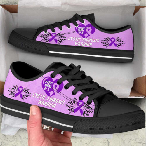 Cystic Fibrosis Shoes Warrior Low Top Shoes Canvas Shoes,  Best Gift For Men And Women