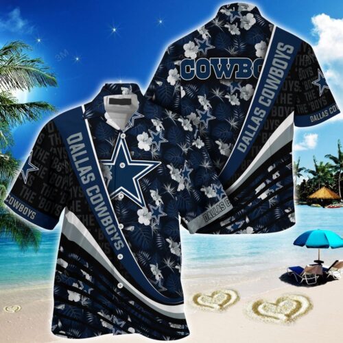 Dallas Cowboys NFL-Summer Hawaiian Shirt With Tropical Flower Pattern For Fans