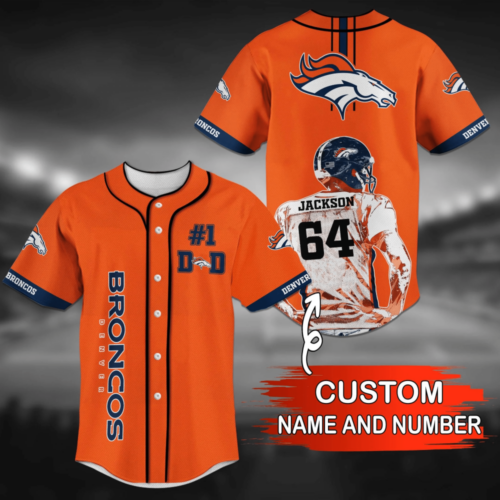 Denver Broncos NFL Baseball Jersey Shirt  For Game Day