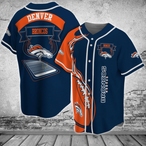 Denver Broncos Official NFL Baseball Jersey Shirt For Fans