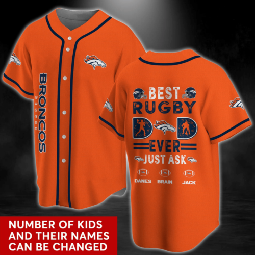 Denver Broncos Personalized Name Baseball Jersey Shirt For NFL Enthusiasts