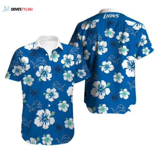 Detroit Lions Beach Shirt Hawaiian Shirt Short Sleeve For Summer NFL