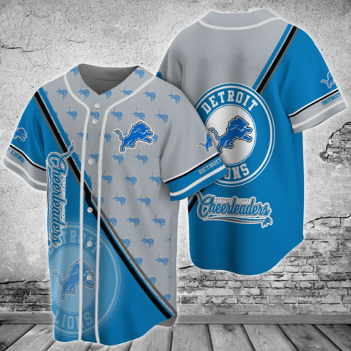 Detroit Lions NFL Baseball Jersey Shirt in Classic Style  For Men Women