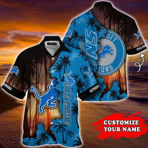 Detroit Lions NFL-Customized Summer Hawaii Shirt For Sports Enthusiasts