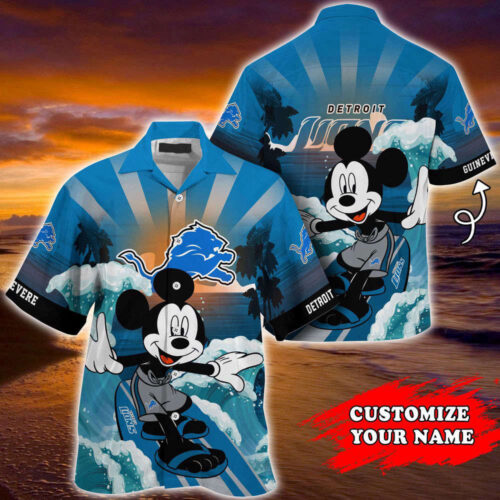Detroit Lions NFL-Summer Customized Hawaii Shirt For Sports Fans