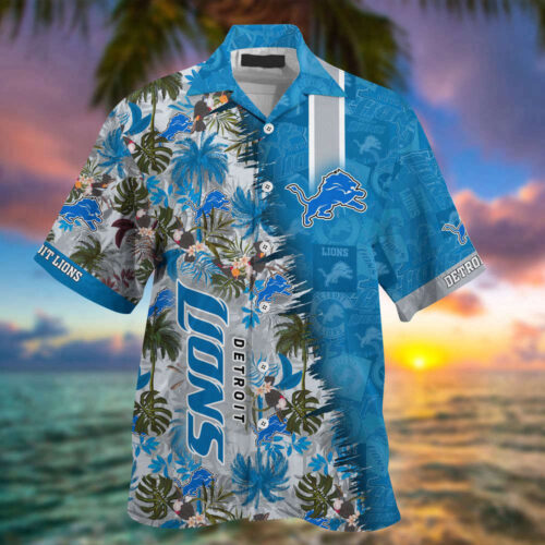 Detroit Lions NFL-Summer Hawaii Shirt And Shorts For Your Loved Ones