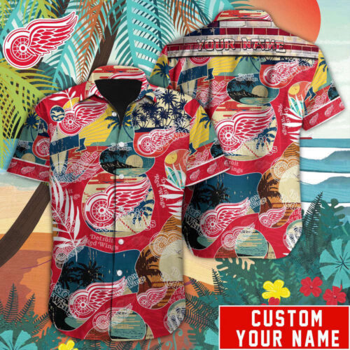 Detroit Red Wings NHL-  Hawaiian Shirt, Gift For Men And Women