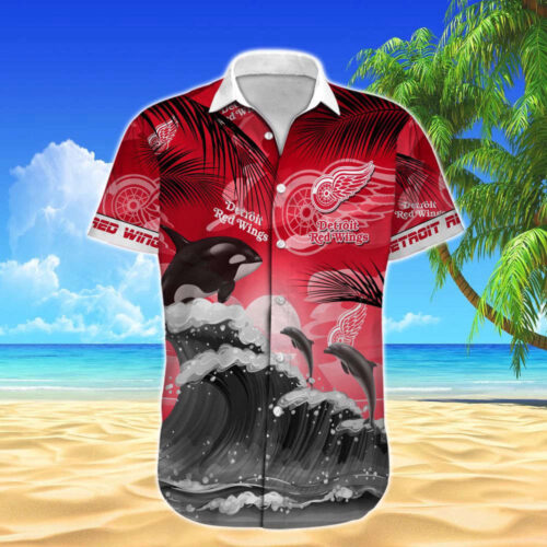 Detroit Red Wings NHL-Hawaiian Shirt  , Gift For Men And Women