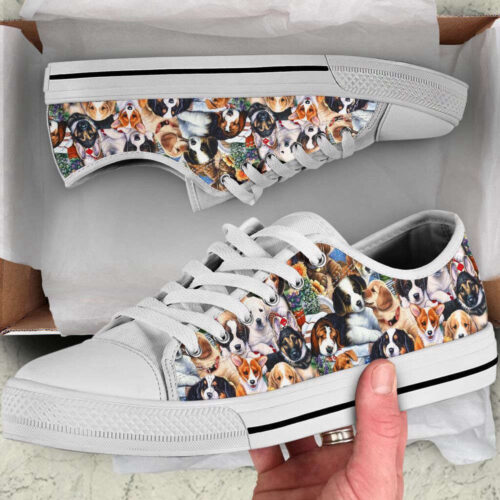 Dog Puppies Breeds Low Top Shoes Canvas Sneakers Casual Shoes For Men And Women