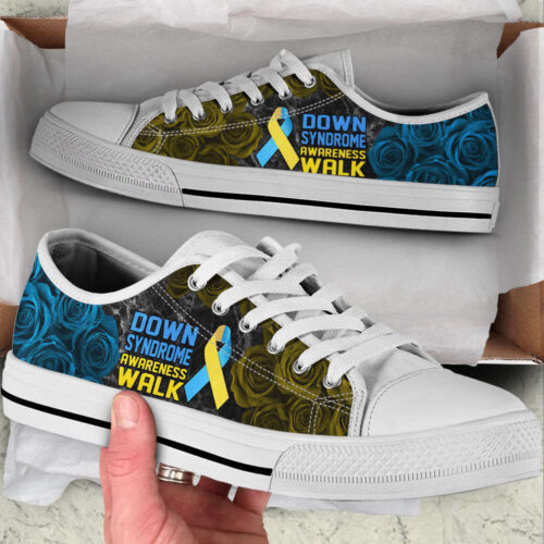 Down Syndrome Awareness Shoes Walk Low Top Shoes Canvas Shoes,  Best Gift For Men And Women