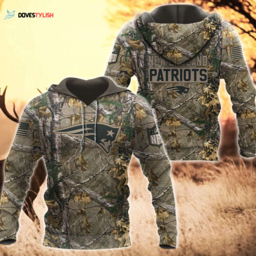 New England Patriots, Hoodie Hunting Camo, Best Gift For Men And Women