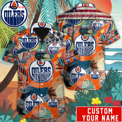 Edmonton Oilers Custom Name Hawaii Shirt  For Men And Women