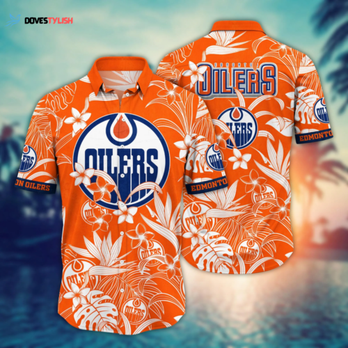 Edmonton Oilers NHL Flower Hawaii Shirt   For Fans, Summer Football Shirts