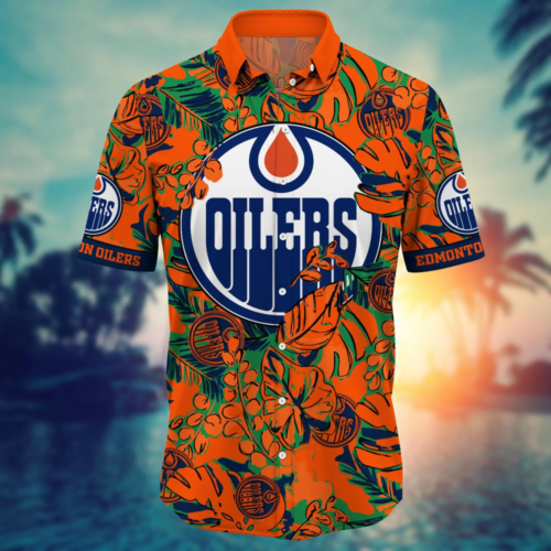 Edmonton Oilers NHL Flower Hawaii Shirt  For Fans, Summer Football Shirts
