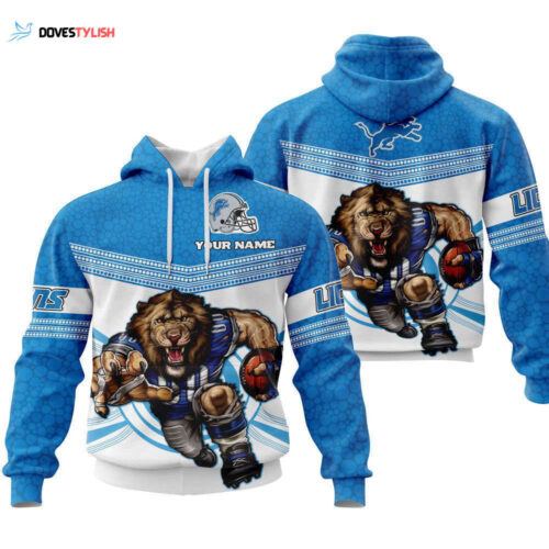 Fathead Mascot Hoodie, Detroit Lions, Best Gift For Men And Women