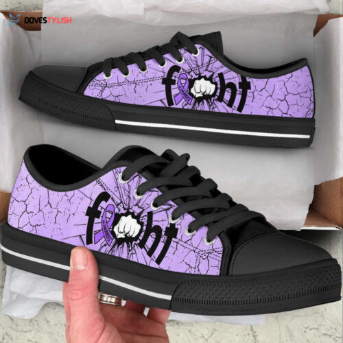 Breast Cancer Shoes With Hibiscus Flower Low Top Shoes Canvas Shoes For Men Women