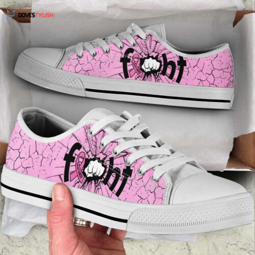 Fight Breast Cancer Shoes Ab Sky Low Top Shoes Canvas Shoes For Men Women