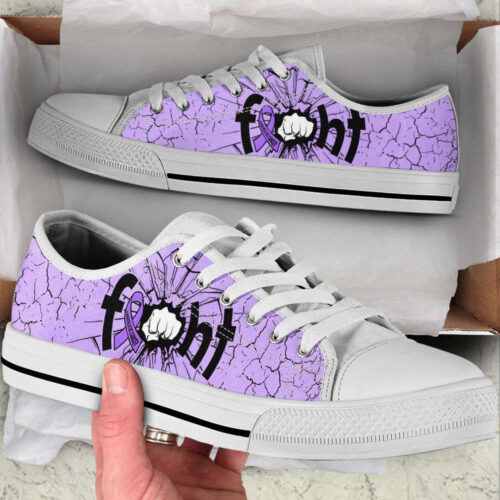 Fight Pancreatic Cancer AB Low Top Shoes Canvas Shoes, Best Gift For Men And Women