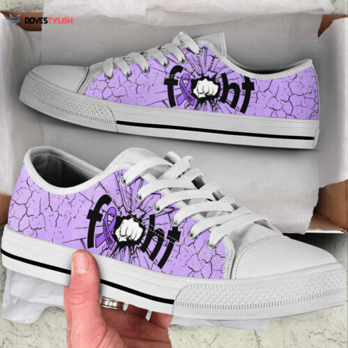 Childhood Cancer Shoes Awareness Hope Support Strength Low Top Shoes Canvas Shoes For Men Women
