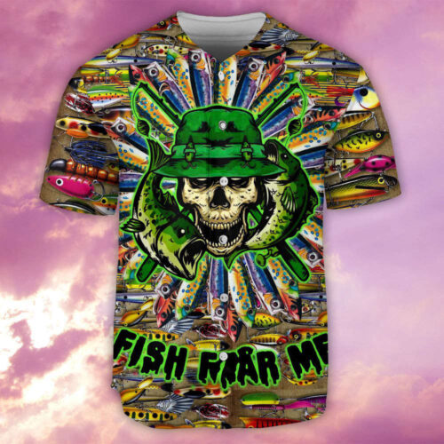Fishing Skull Baseball Jersey – Perfect for Passionate Anglers!