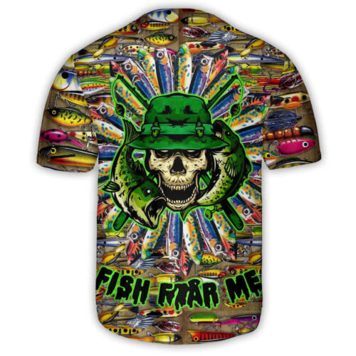 Fishing Skull Baseball Jersey – Perfect for Passionate Anglers!