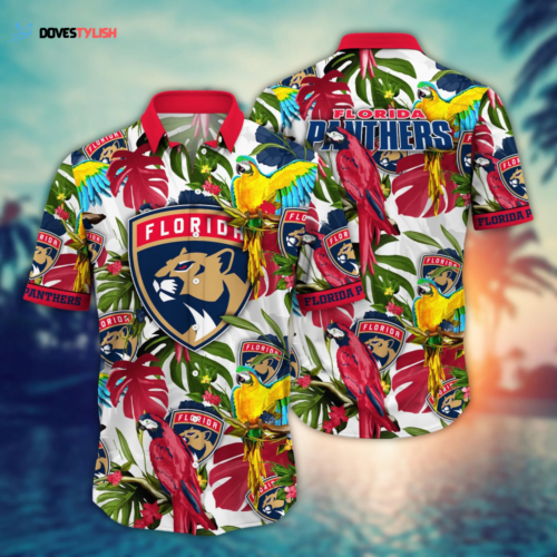 Florida Panthers NHL Flower Hawaii Shirt   For Fans, Summer Football Shirts