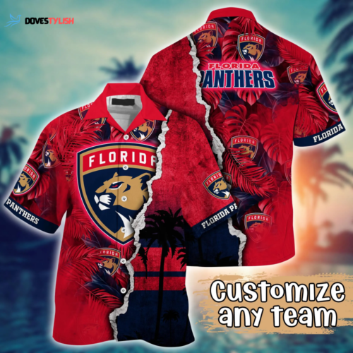 Florida Panthers NHL Flower Hawaii Shirt  For Fans, Custom Summer Football Shirts