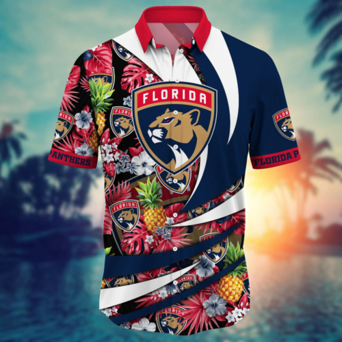 Florida Panthers NHL Flower Hawaii Shirt  For Fans, Summer Football Shirts