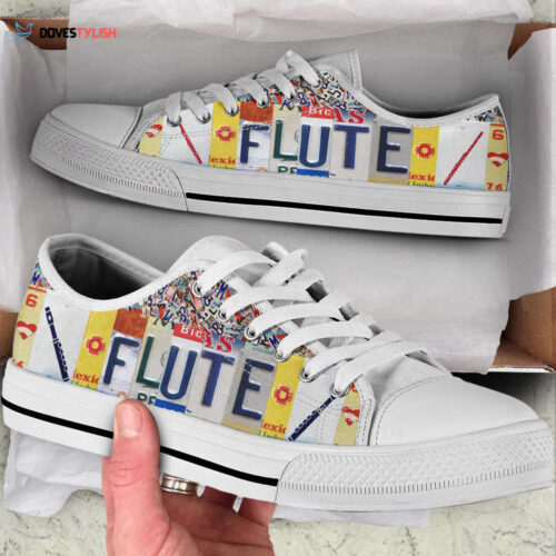 Saxophone Engraving Low Top Shoes Canvas Shoes Full Print, Best Gift For Music Lovers
