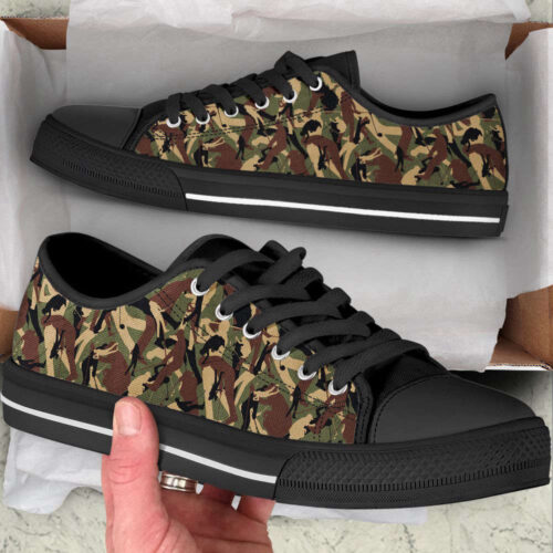 Golf Camo Pattern Low Top Shoes Canvas Print Lowtop Trendy Casual Shoes Gift For Adults