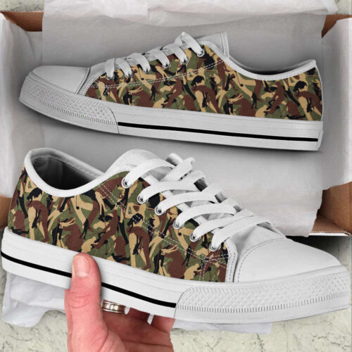 Golf Camo Pattern Low Top Shoes Canvas Print Lowtop Trendy Casual Shoes Gift For Adults
