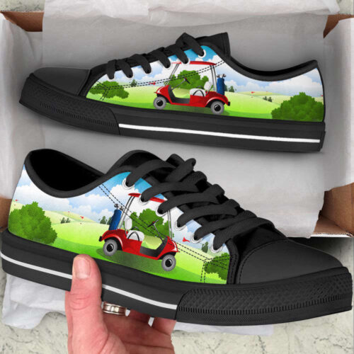 Blessed Golf Mom Low Top Shoes Canvas Print Lowtop Trendy Fashion Casual Shoes Gift For Adults