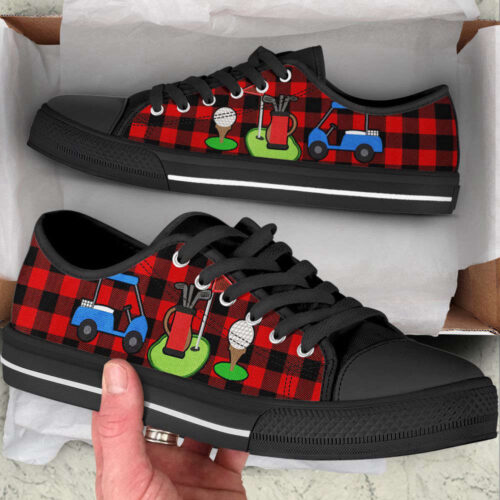 Golf Caro Red Low Top Shoes Canvas Print Lowtop Trendy Fashion Casual Shoes Gift For Adults
