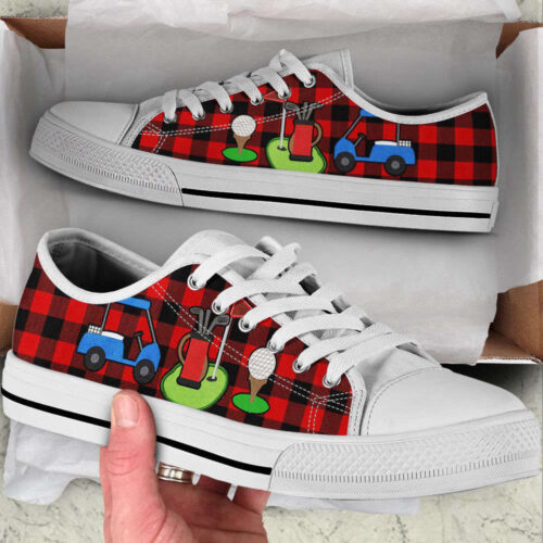 Golf Caro Red Low Top Shoes Canvas Print Lowtop Trendy Fashion Casual Shoes Gift For Adults