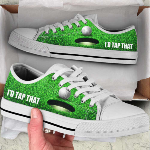 Golf I’d Tap That Low Top Shoes Canvas Print Lowtop Fashionable Casual Shoes Gift For Adults