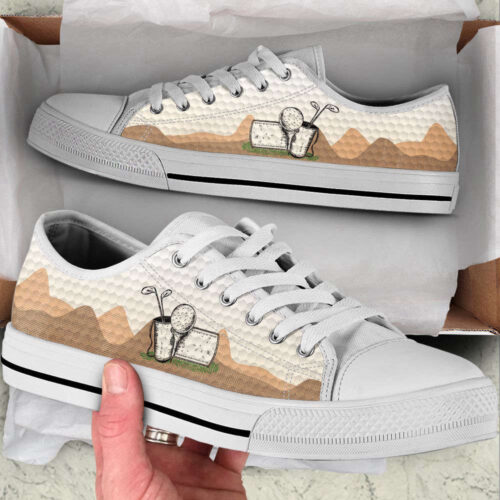 Golf Fabric Tees Low Top Shoes Canvas Print Lowtop Trendy Fashion Casual Shoes Gift For Adults